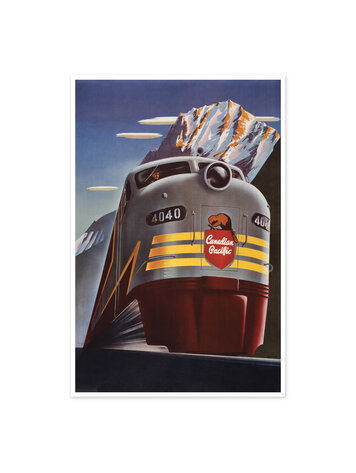 Vivid Print Canadian Pacific Diesel 4040 Locomotive