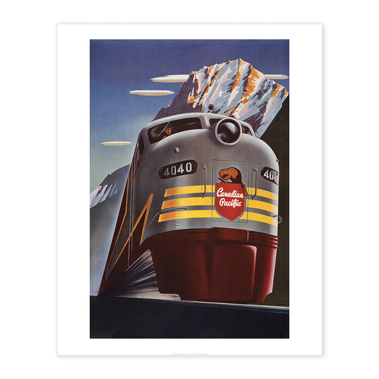 Vivid Print Canadian Pacific Diesel 4040 Locomotive