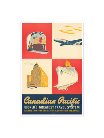 Vivid Print Canadian Pacific World's Greatest Travel System