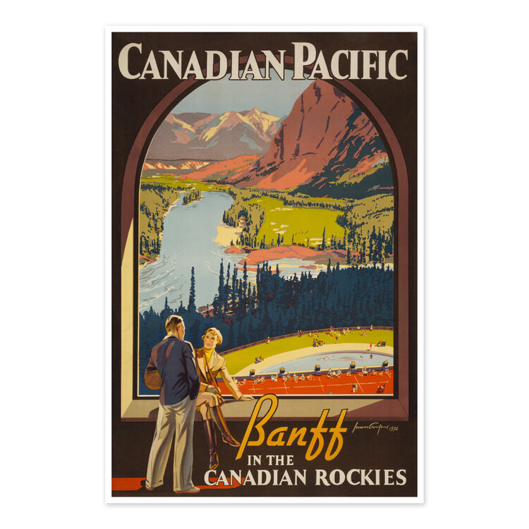 Vivid Print Canadian Pacific, Banff in the Canadian Rockies
