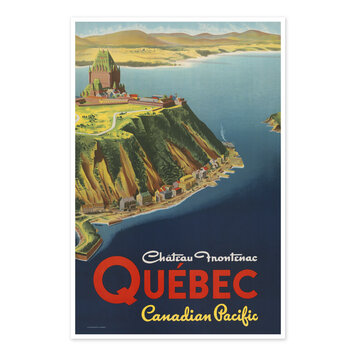 Vivid Print Château Frontenac, Québec Canadian Pacific