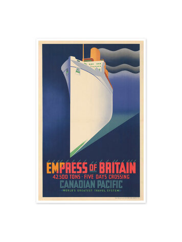 Vivid Print Empress of Britain Canadian Pacific