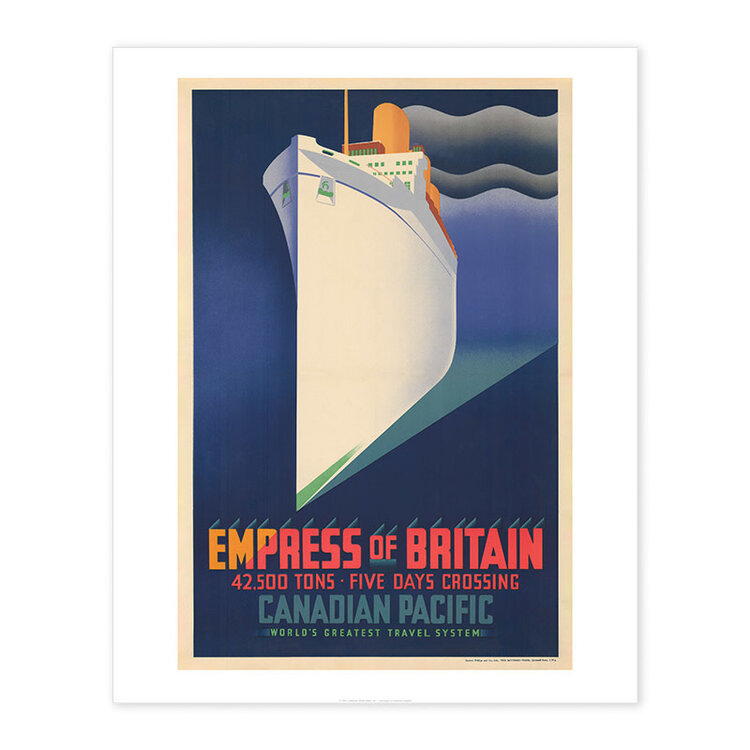 Vivid Print Empress of Britain Canadian Pacific