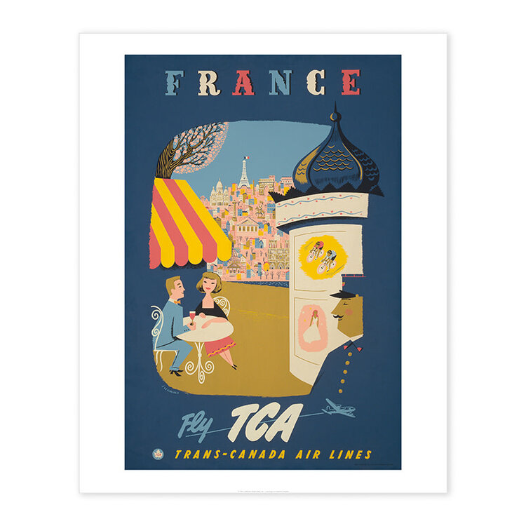 Vivid Print France - fly TCA, Trans-Canada Air Lines