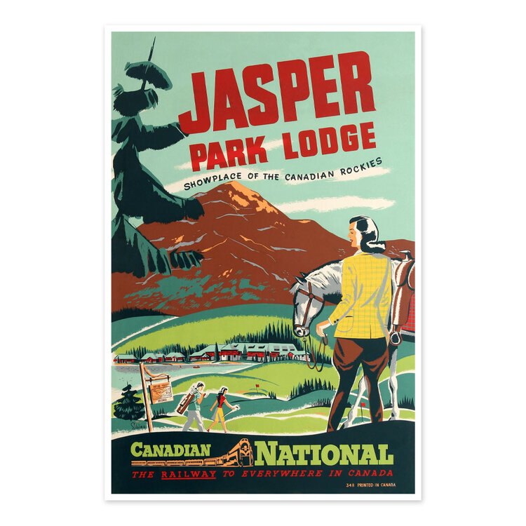 Vivid Print Jasper Park Lodge - Showplace of the Canadian Rockies