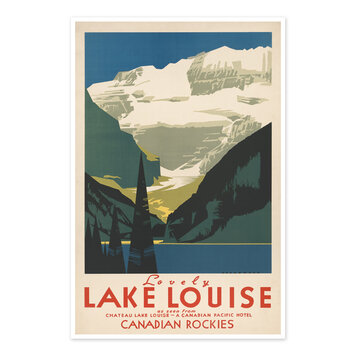 Vivid Print Lovely Lake Louise