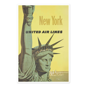 Vivid Print New York United Airlines