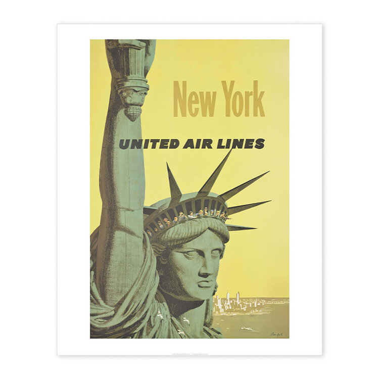 Vivid Print New York United Airlines