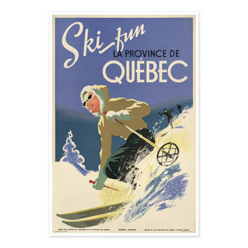 Vivid Print Ski Fun la Province de Quebec