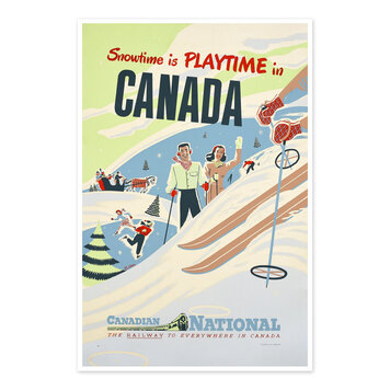 Vivid Print Snowtime is Playtime in Canada