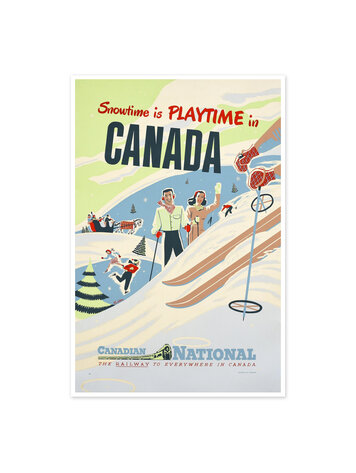 Vivid Print Snowtime is Playtime in Canada