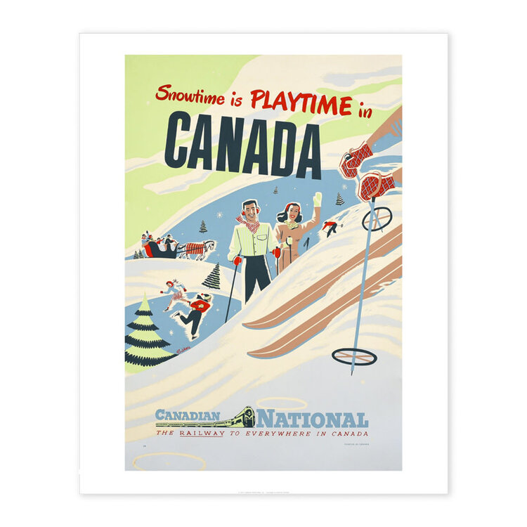 Vivid Print Snowtime is Playtime in Canada