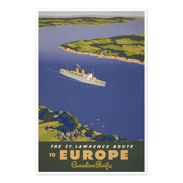 Vivid Print The St. Lawrence Route to Europe