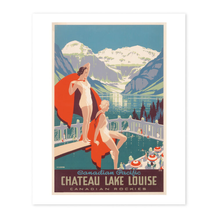 Vivid Print Canadian Pacific Chateau Lake Louise