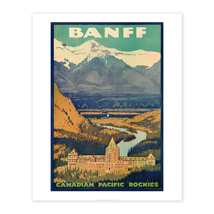 Vivid Print Banff Canadian Pacific Rockies