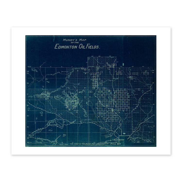 Vivid Archives Mundy's Map of Edmonton Oil Fields