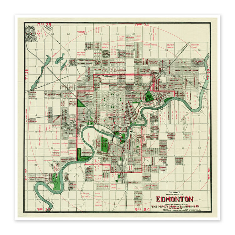 Vivid Archives Mundy’s Map of Greater Edmonton 1912