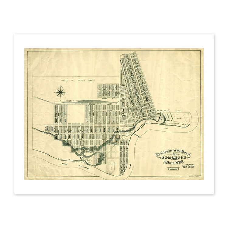 Vivid Archives Town of Edmonton Map 1908