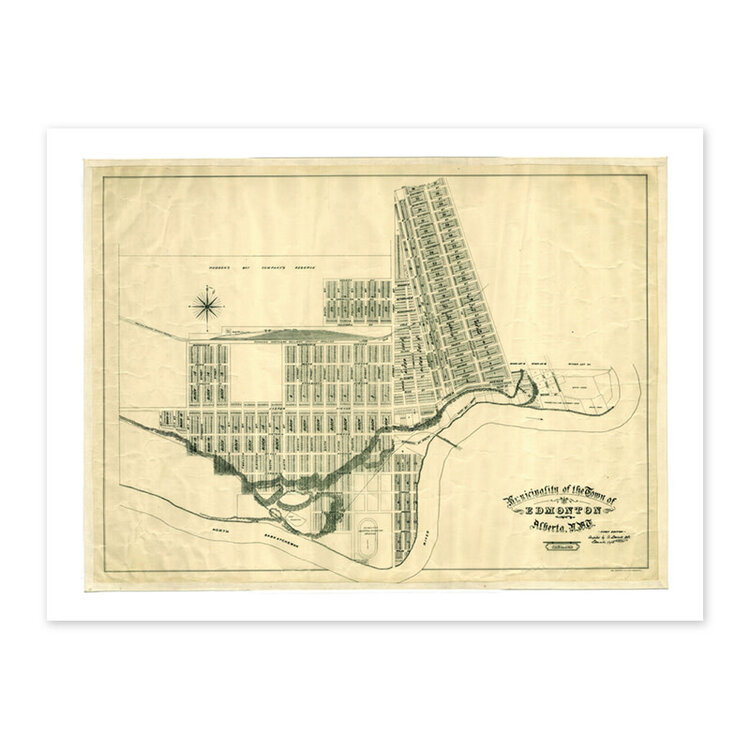 Vivid Archives Town of Edmonton Map 1908