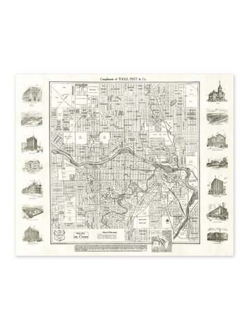 Vivid Archives Victor Street Map of Calgary, 1913