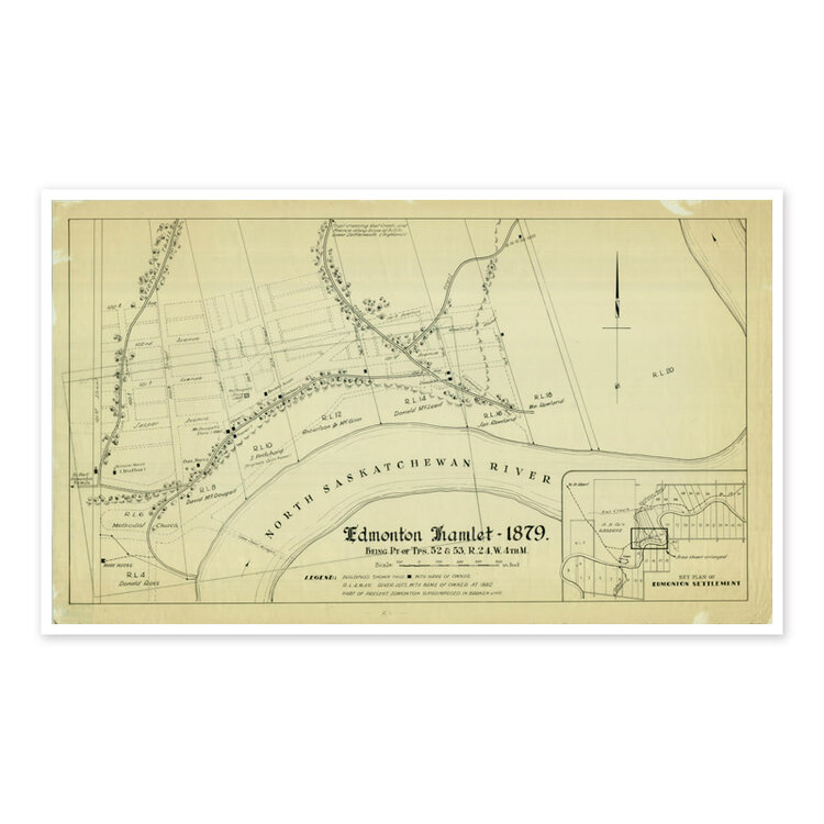 Vivid Archives Edmonton Hamlet Map 1879