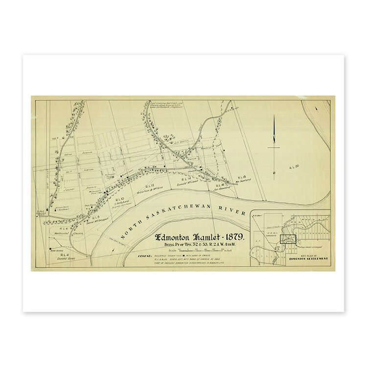 Vivid Archives Edmonton Hamlet Map 1879