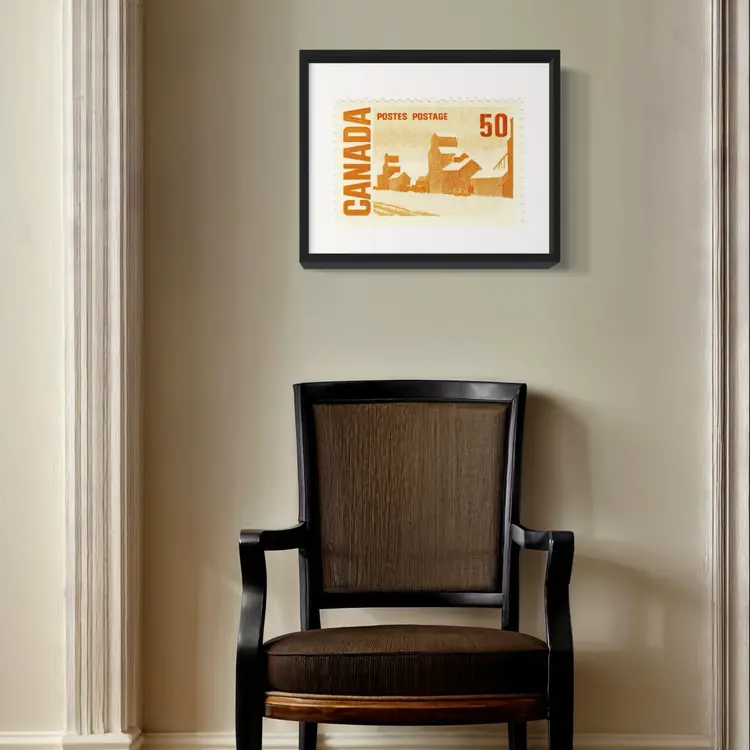 Vivid Print Canada Grain Elevators Stamp