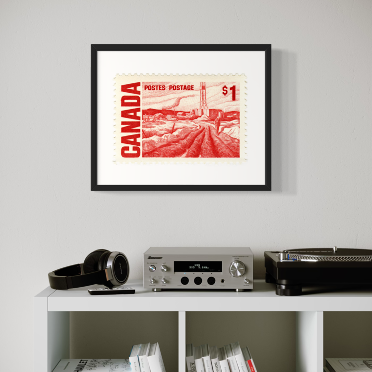 Vivid Print Canada Oil Well Stamp