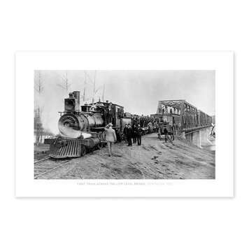 Vivid Archives First Train Across the Low Level Bridge Edmonton 1902