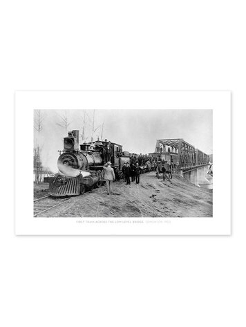 Vivid Archives First Train Across the Low Level Bridge Edmonton 1902