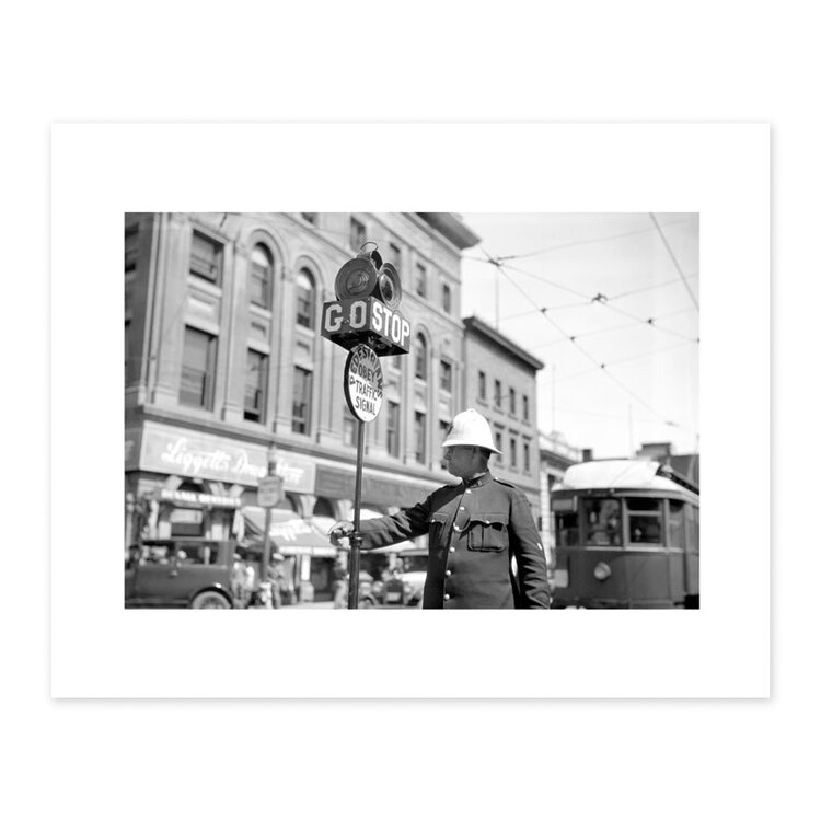 Vivid Archives Policeman at 101 Street & Jasper Avenue Edmonton 1928