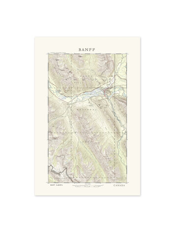 Vivid Print Banff Topographic Map