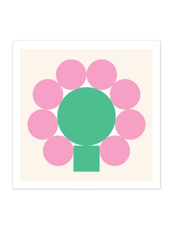 Bee Waeland Head Pink + Green