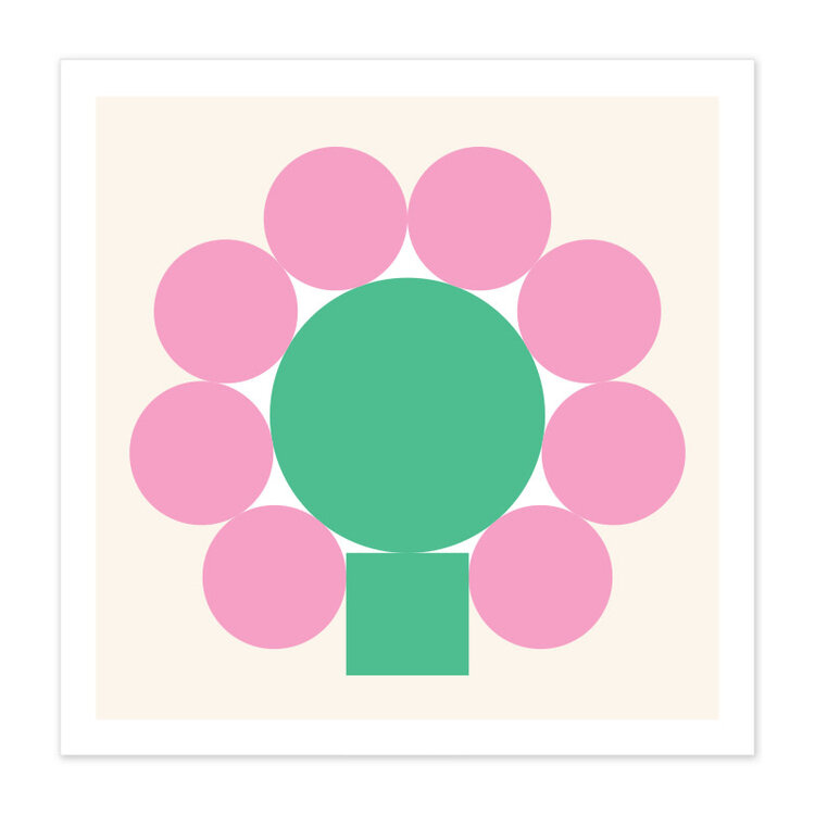 Bee Waeland Head Pink + Green