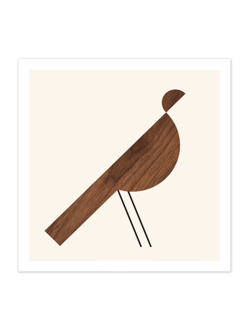 Bee Waeland Modern Bird Wood Pattern