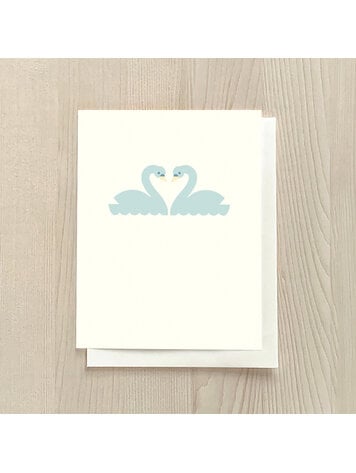 Vivid Print Swan Love