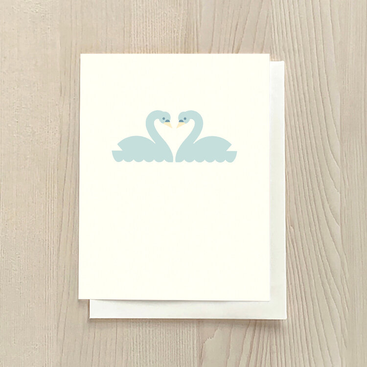 Vivid Print Swan Love