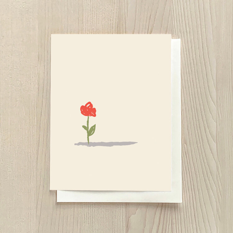 Vivid Print Simple Flower