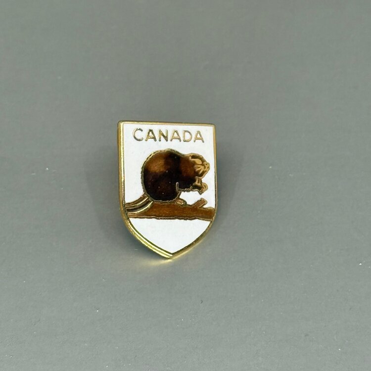 Vivid Vintage VIntage Canada Beaver  Enamel Pin