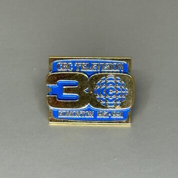 Vivid Vintage VIntage CBC Television Edmonton  Enamel Pin