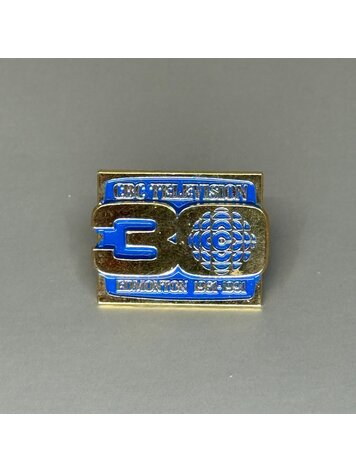Vivid Vintage VIntage CBC Television Edmonton  Enamel Pin