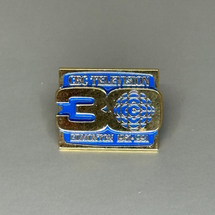 Vivid Vintage VIntage CBC Television Edmonton  Enamel Pin
