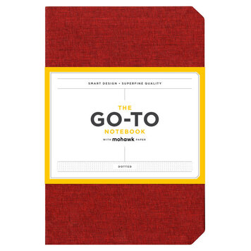 Chronicle Books Go-To Notebook with Mohawk Paper, Brick Red Dotted