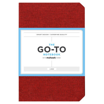 Chronicle Books Go-To Notebook with Mohawk Paper, Brick Red Lined