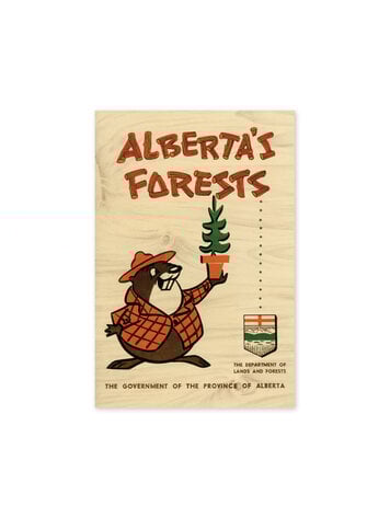 Vivid Print Alberta's Forests Bertie Beaver Postcard