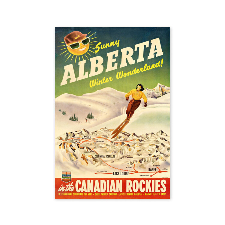 Vivid Print Sunny Alberta Postcard