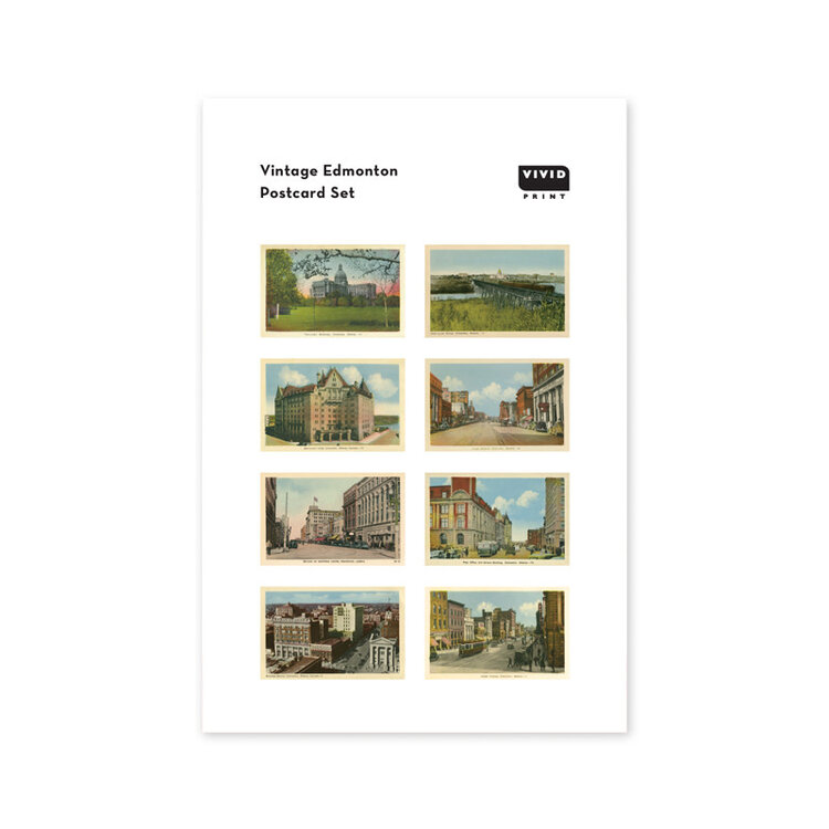 Vivid Print Vintage Edmonton Postcard Set