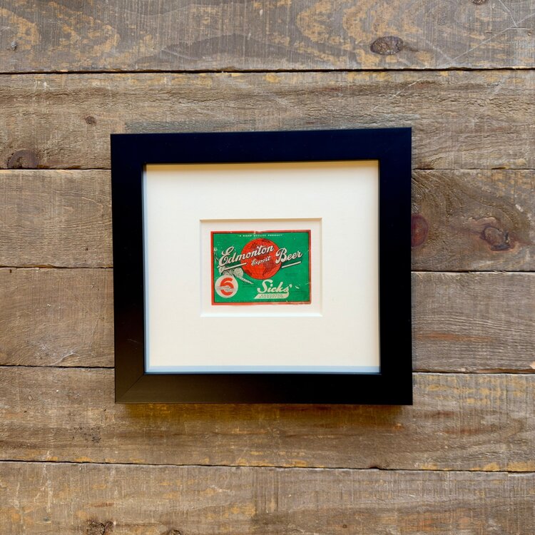 Vivid Vintage Framed Edmonton Export Label