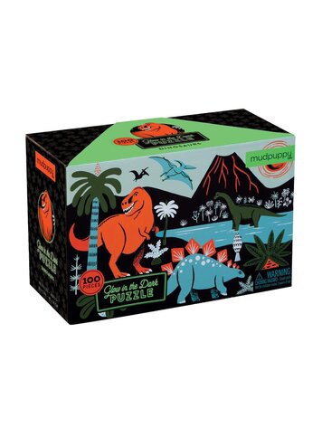 Galison Mudpuppy Dinosaurs Glow-in-the-Dark Puzzle