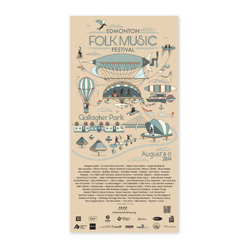 Vivid Print Edmonton Folk Music Festival 2024 Poster